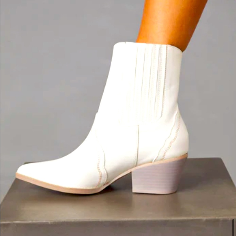 Women’s white booties